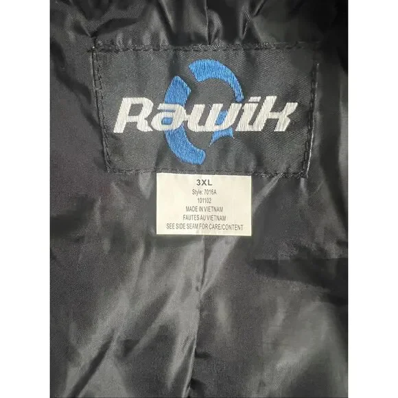 RAWIK Skiwear Insulated Snow Bibs Adult Plus Size 3XL Black Waterproof Overalls - Picture 12 of 14